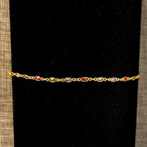 Savvy Cie 18K Gold Vermeil Gemstone Bracelet